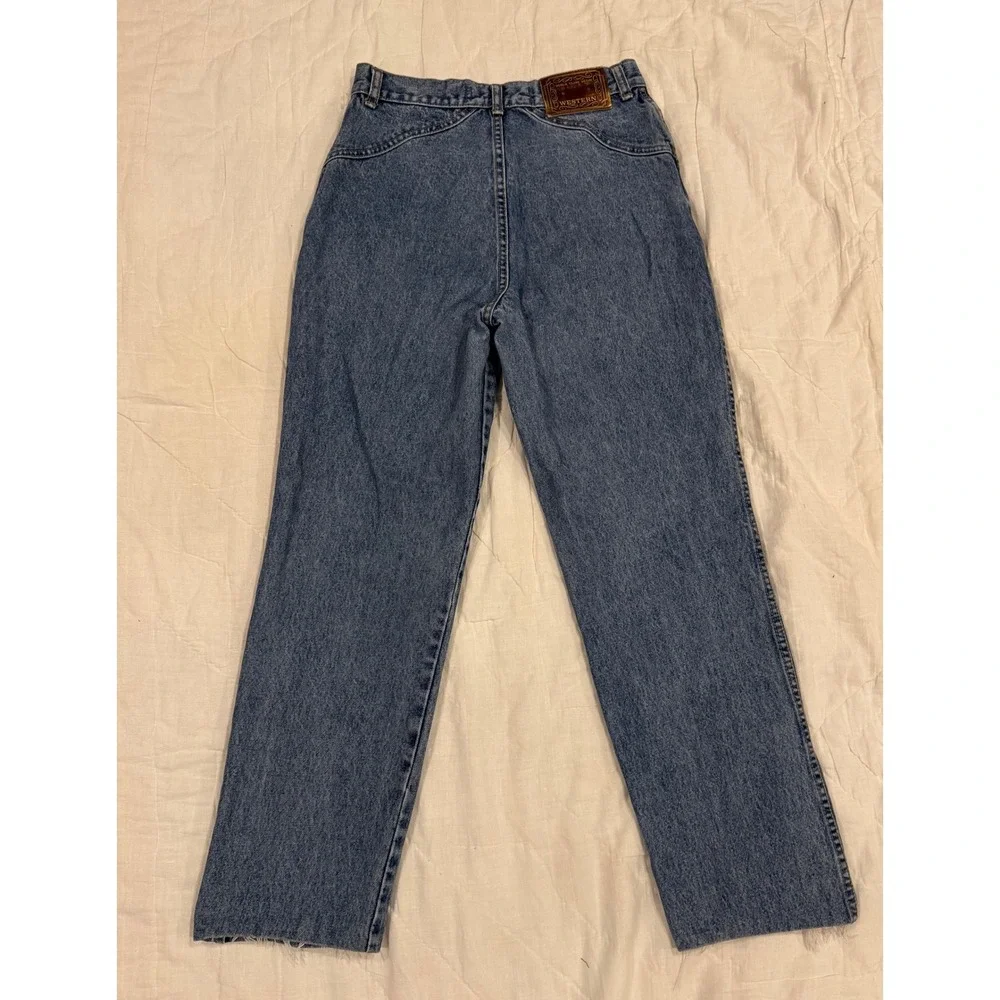 Lawman Western Jeans Womens 11 High Waisted‎ Cotton Vintage 90s Raw Hem Denim
